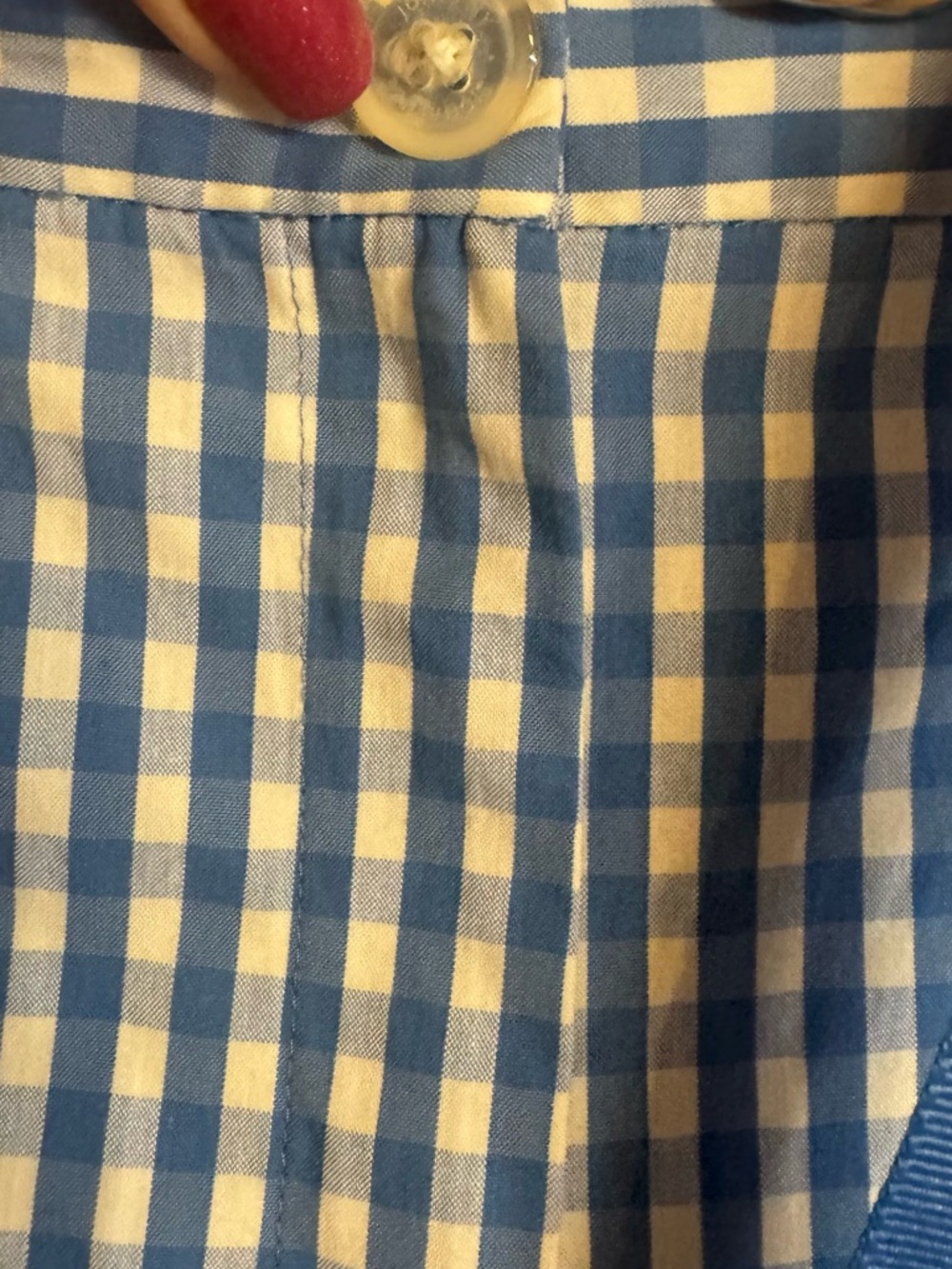 Jones New York Blue/White Gingham Capris Pants with Belt  SIZE: 8       #14 - Picture 2 of 6
